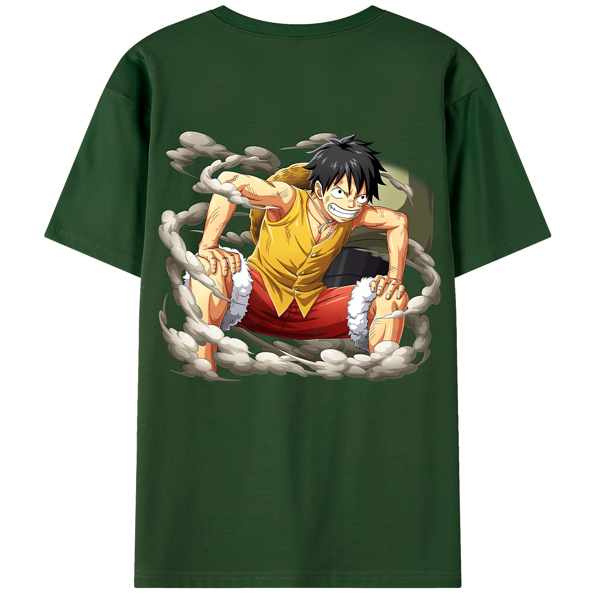 ワンピース モンキー・D・ルフィ ONE PIECE Monkey D. Luffy 綿100％半袖Tシャツ（背面プリント）